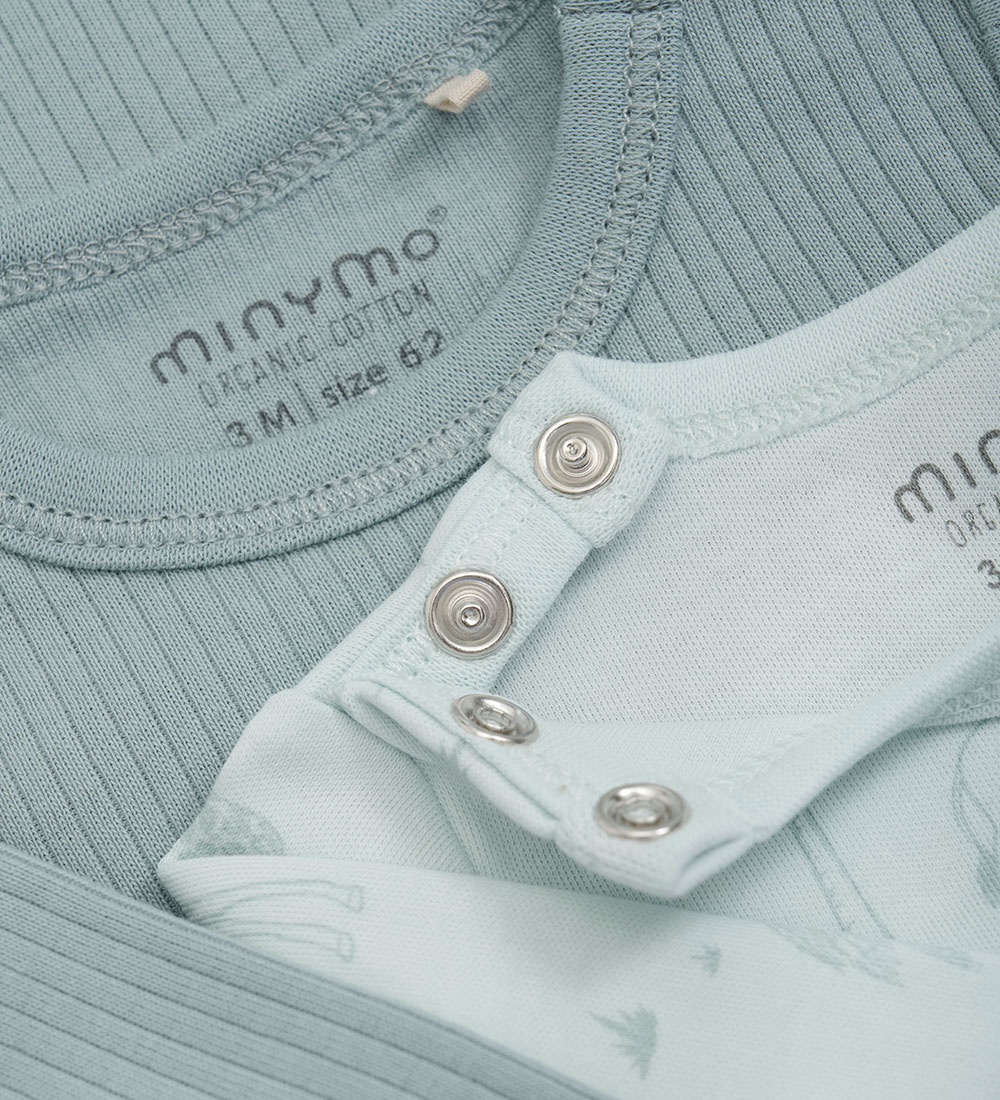 Minymo Bodysuit l/s - 2-Pack - Abyss