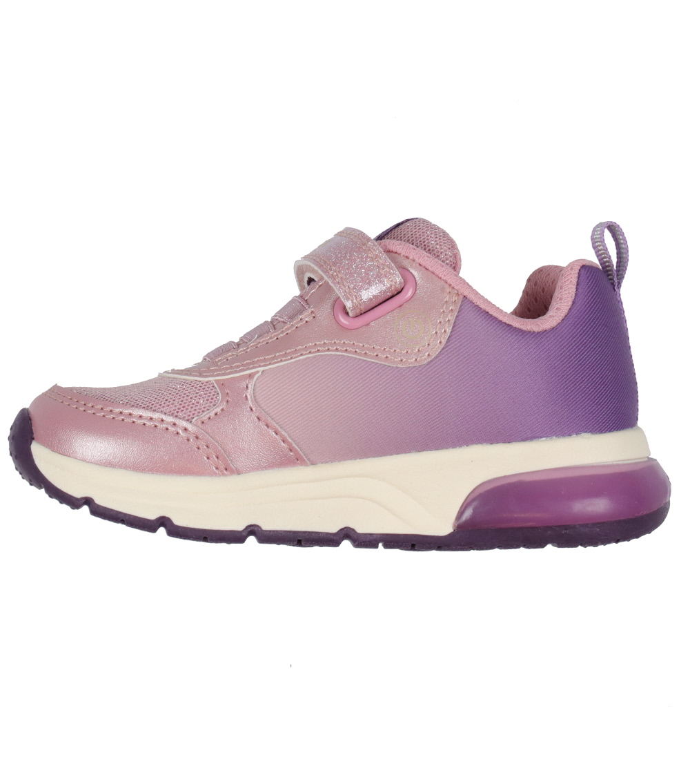 Geox Shoes w. Light - Spaceclub - Pink/LT Prune