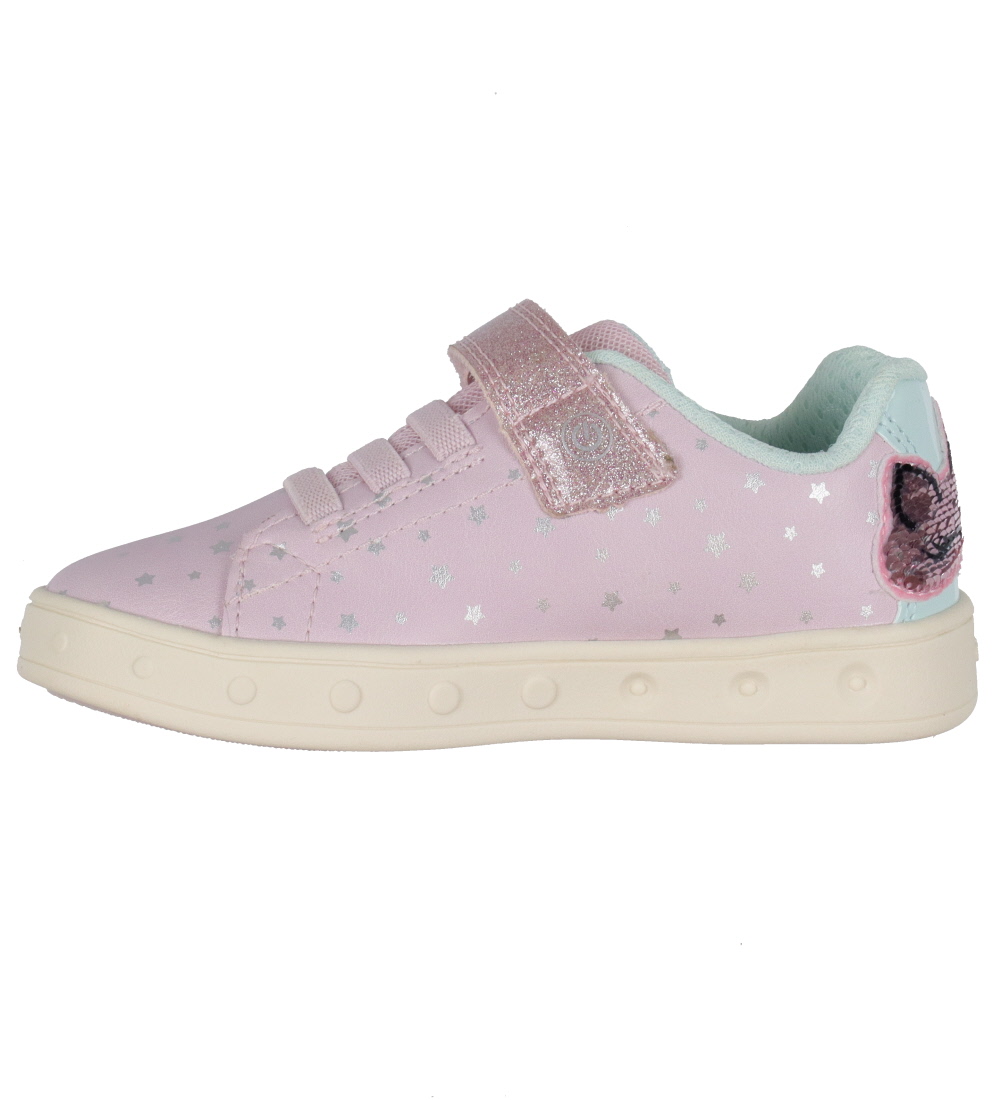 Geox Shoe w. Light - Skylin - Pink/Aqua