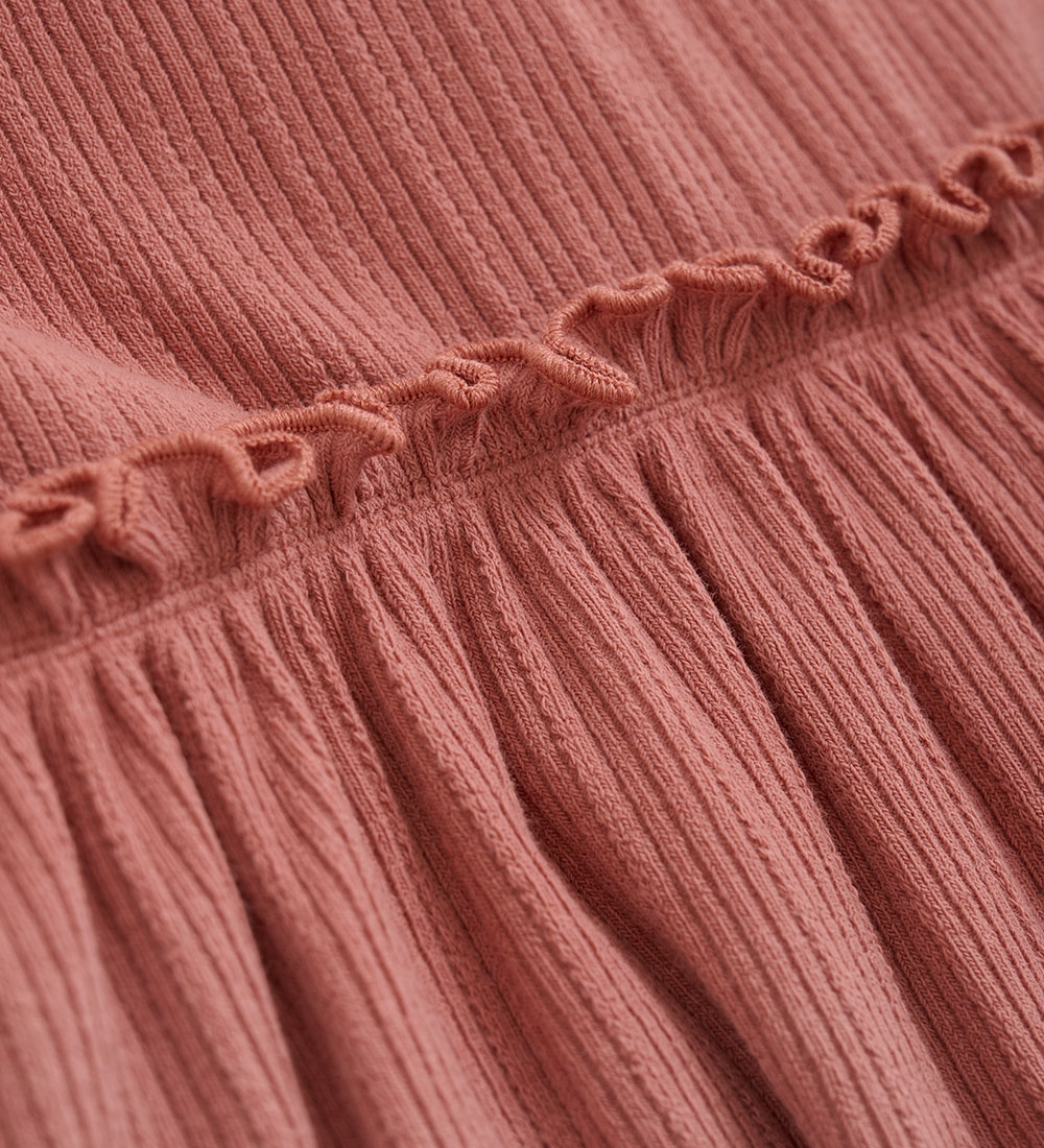Robe En Fant - Rib - Ancien Rose