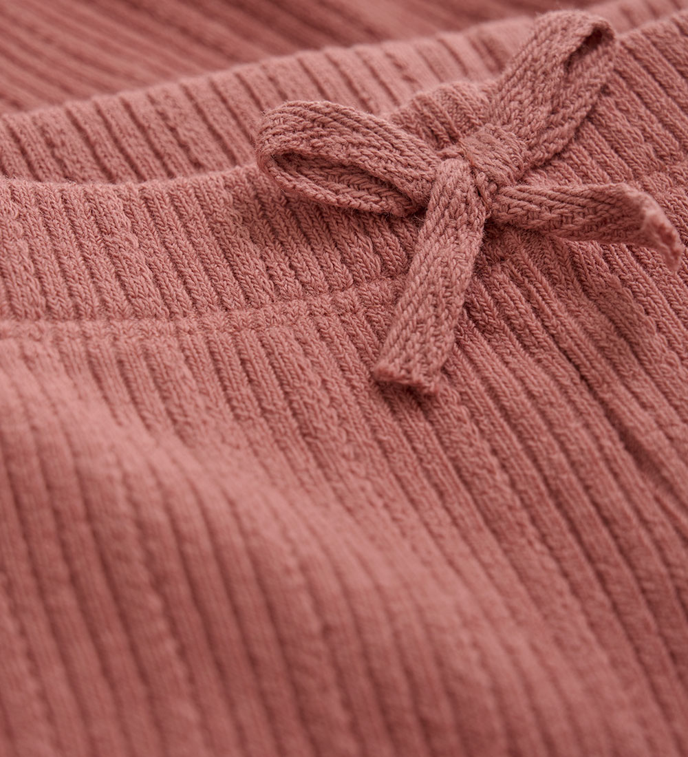 Leggings En Fant - Rib - Ancien Rose