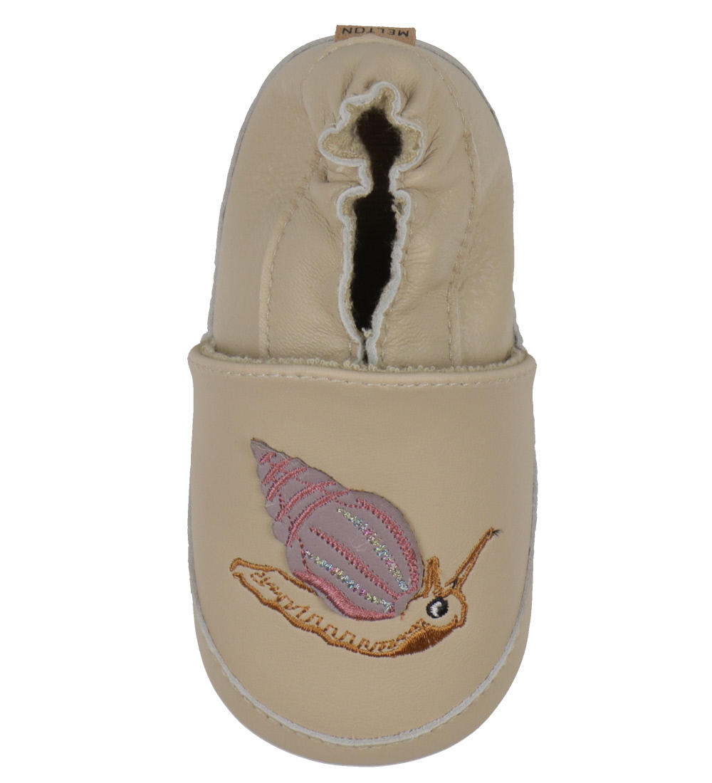 Melton Leder-Krabbelschuhe - Oxford Tan