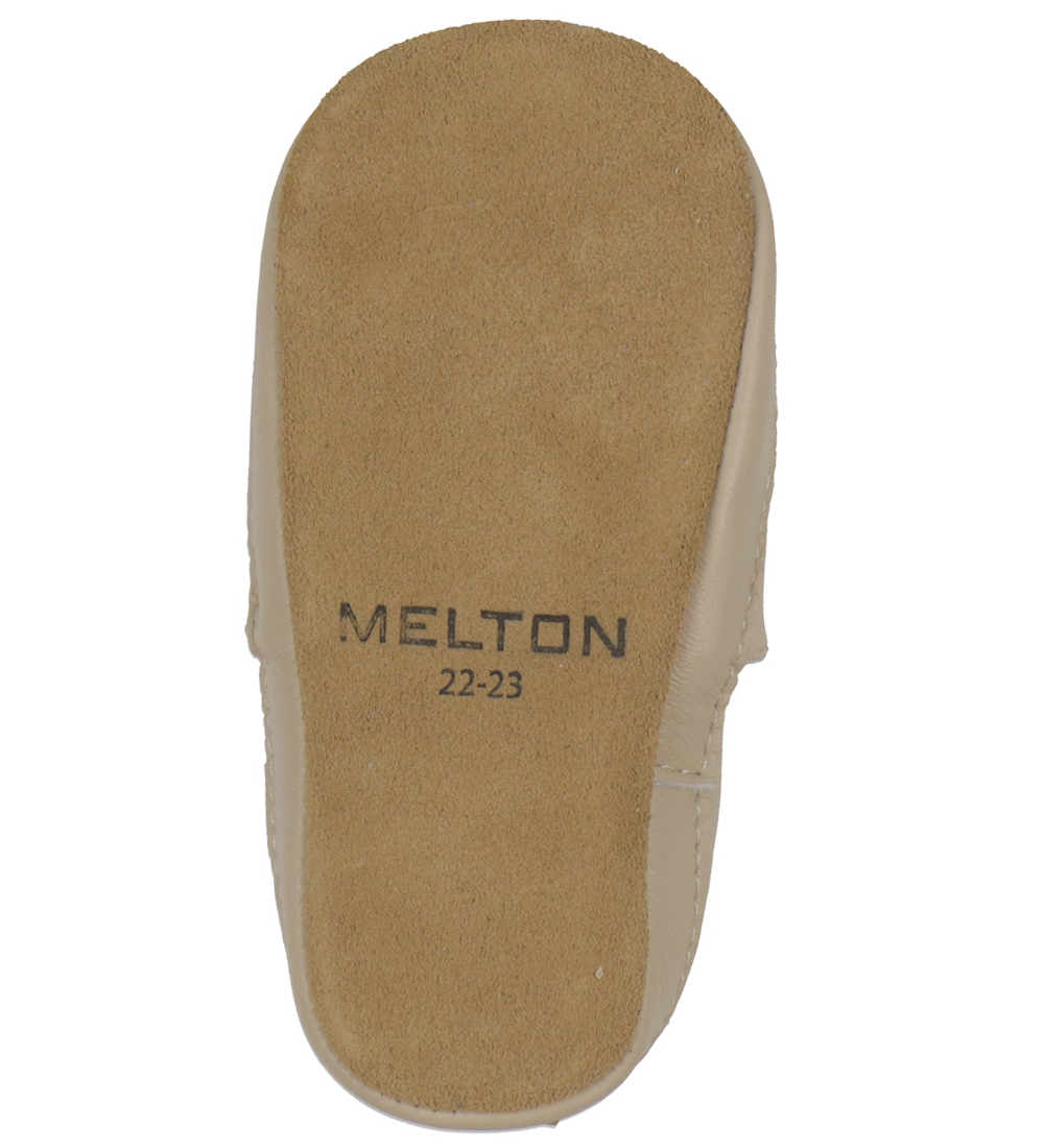 Melton Leder-Krabbelschuhe - Oxford Tan