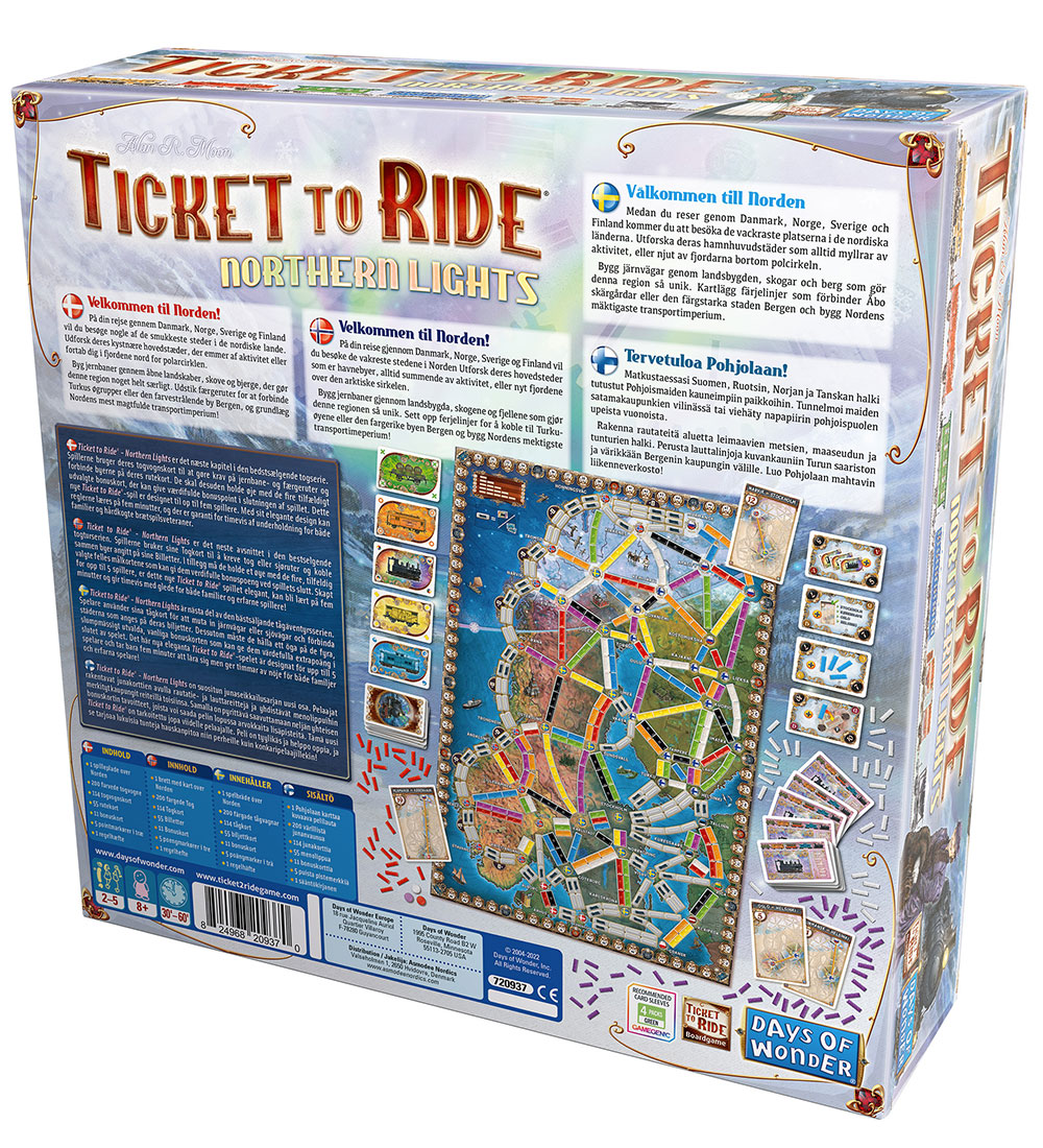 Asmodee - Ticket to Ride Board Game - Northern Lights - Nordic