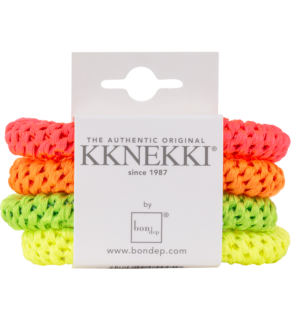Kknekki Elastic Hair Bands - 4-Pack - Neon