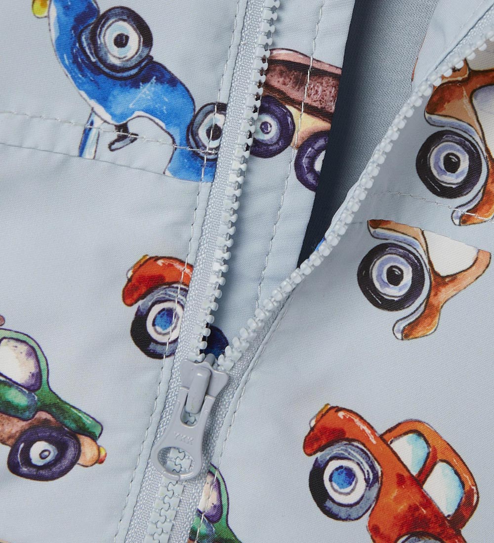 Name It Lightweight Jacket - NbmMax - Celestial Blue w. Cars