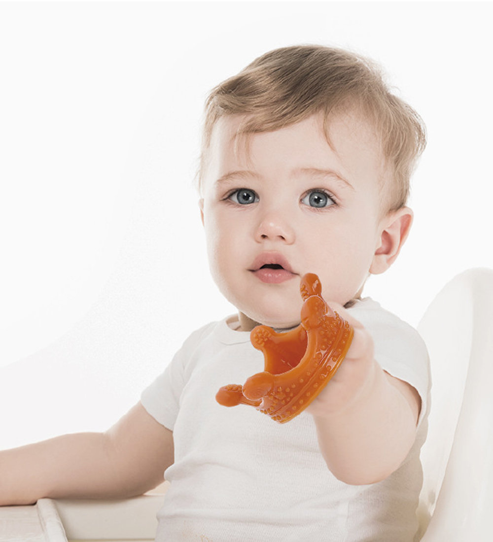 Haakaa Teether - Silicone - Crown - Amber