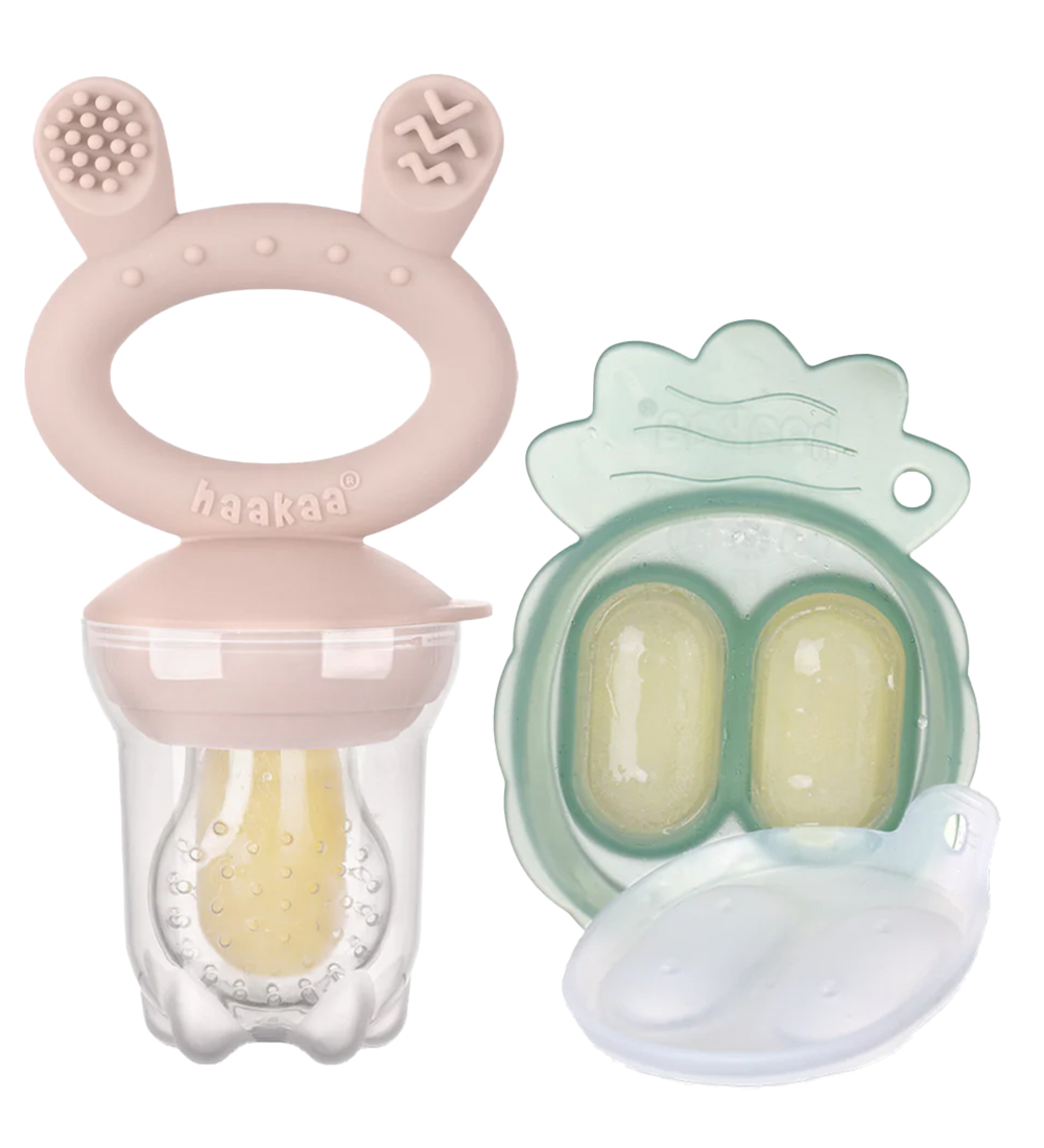 Haakaa Food Feeder w. Freezer tray - Blush