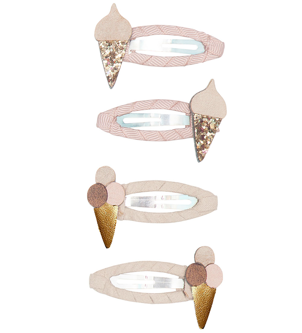 Mimi & Lula Hiusklipsit - 4 kpl - 6 cm - Ice Cream By The Seasid