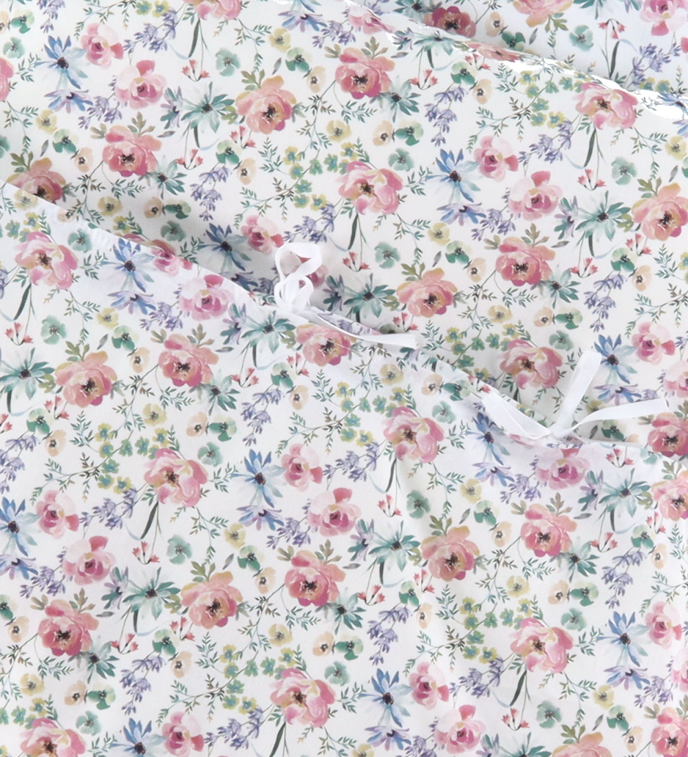 Nørgaard Madsens Bettwäsche - Baby - Weiß m. Blumen