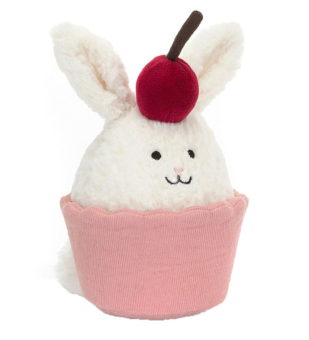 Jellycat Soft Toy - 14x10 cm - Dainty Dessert Bunny Cupcake