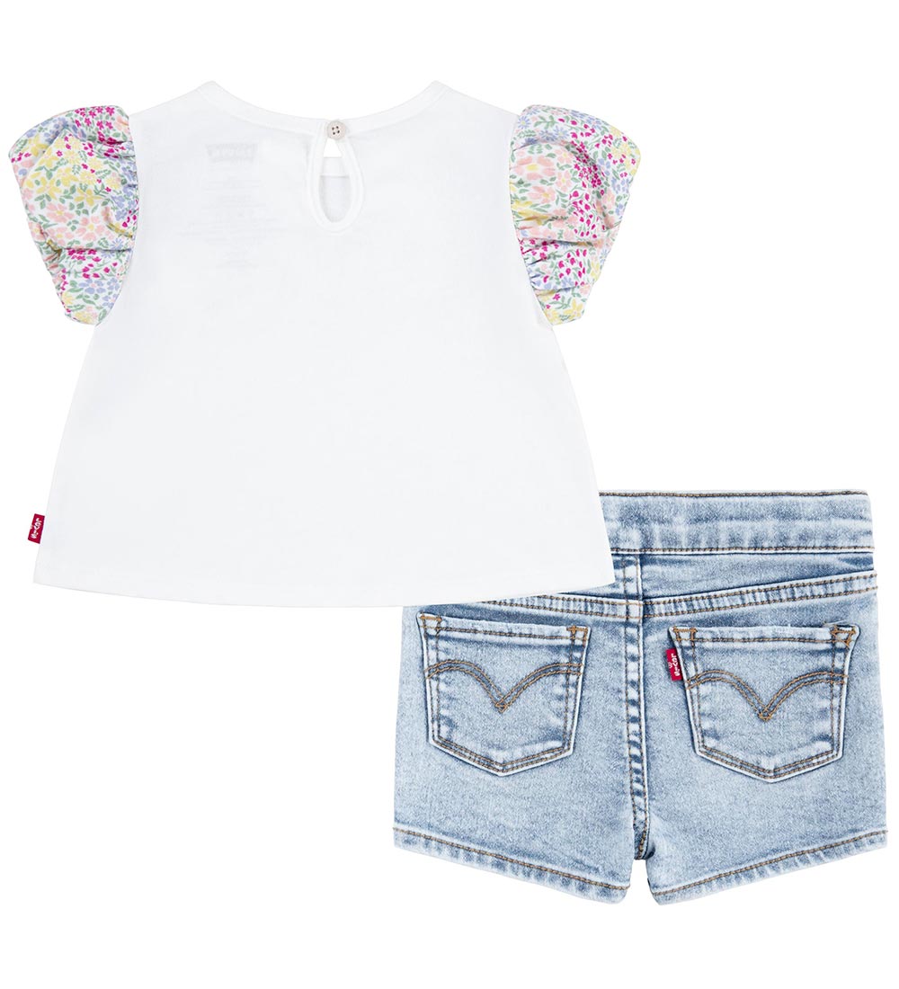 Levis Set - Shorts/T-shirt - Denim/Floral - Sugar Swizzle