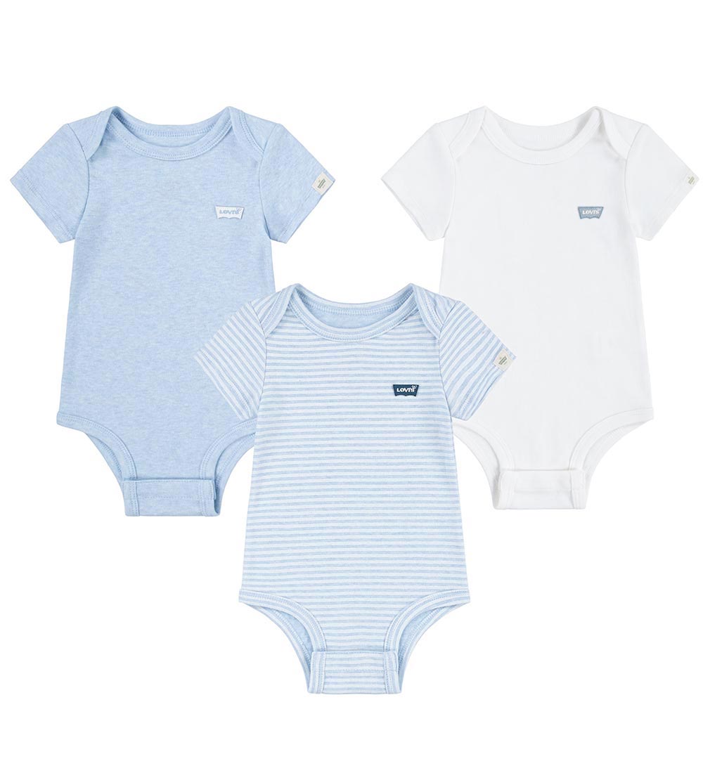 Levis Bodysuit s/s - 3-Pack - Levis Egret