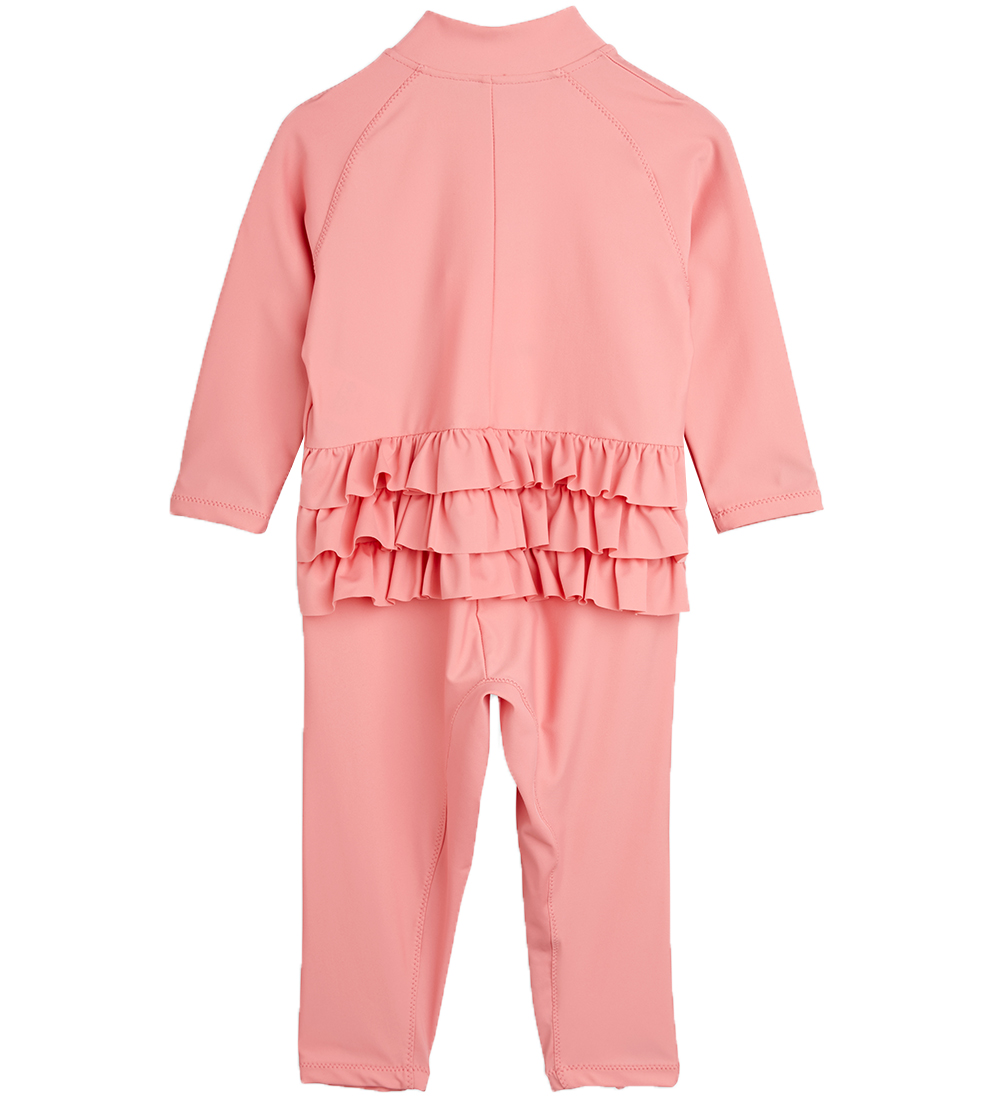 Mini Rodini Badedrakt - UV50+ - Ugle - Rosa