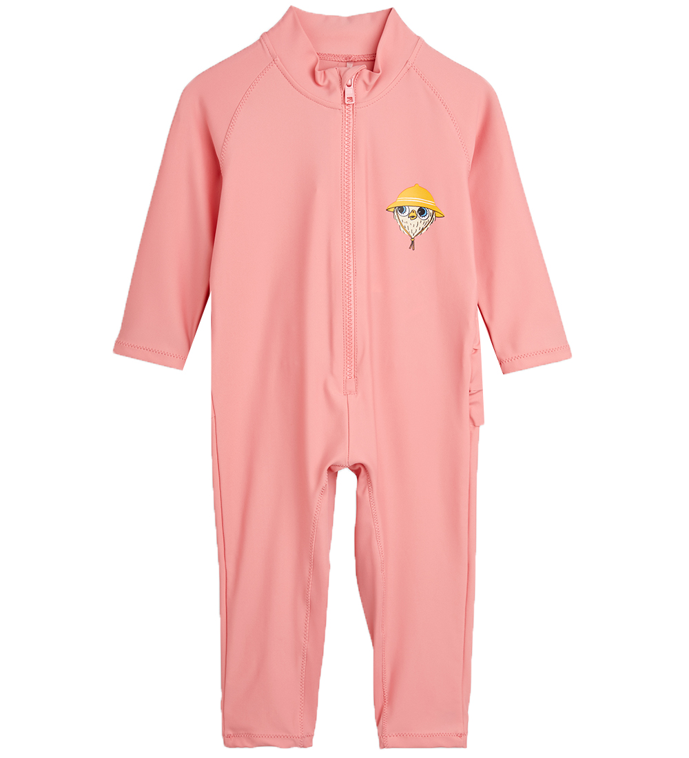 Mini Rodini Badedrakt - UV50+ - Ugle - Rosa