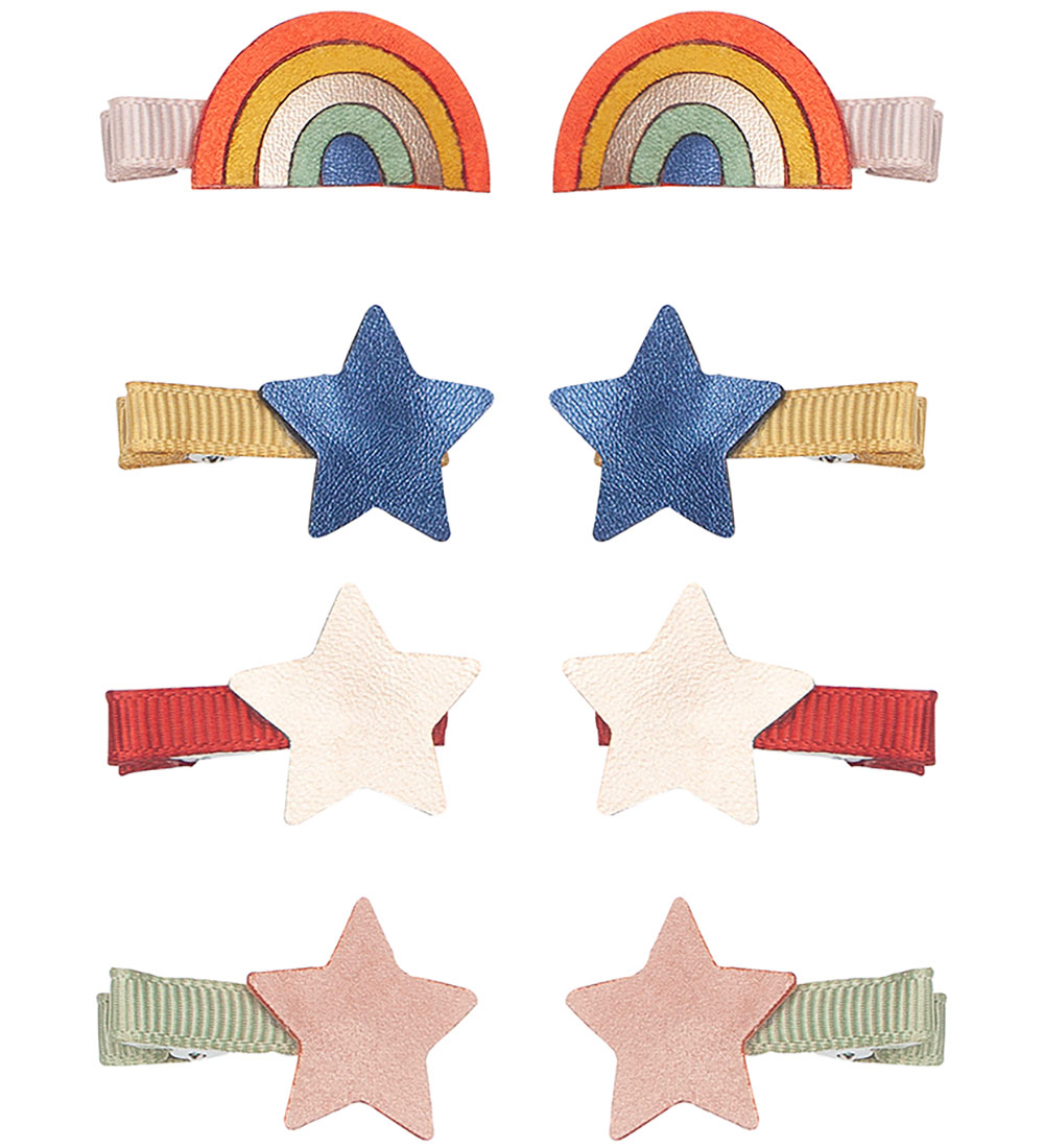 Mimi & Lula Hiusklipsit - 8 kpl - 3 cm - Mini Yli Rainbow Su