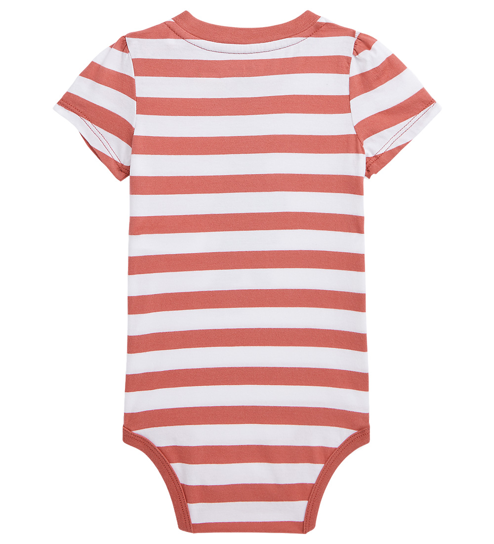 Polo Ralph Lauren Bodysuit s/s - Red/White Striped w. Soft Toy