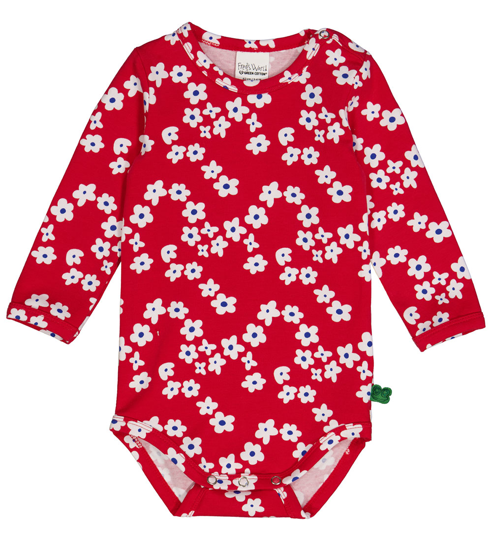 Freds World Bodysuit l/s - Gladly - Salsa/White/Surf