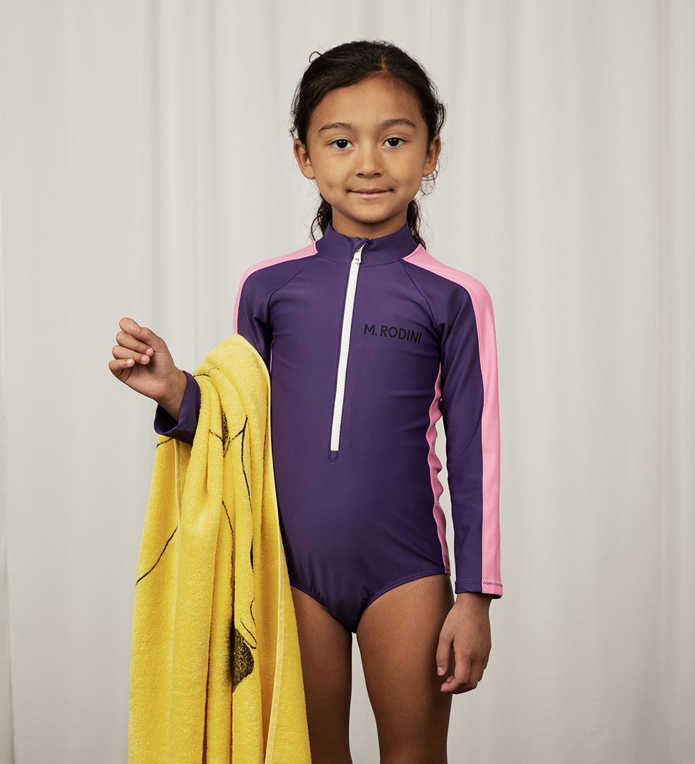Mini Rodini Swimsuit - UV50+ - Stripe - Purple