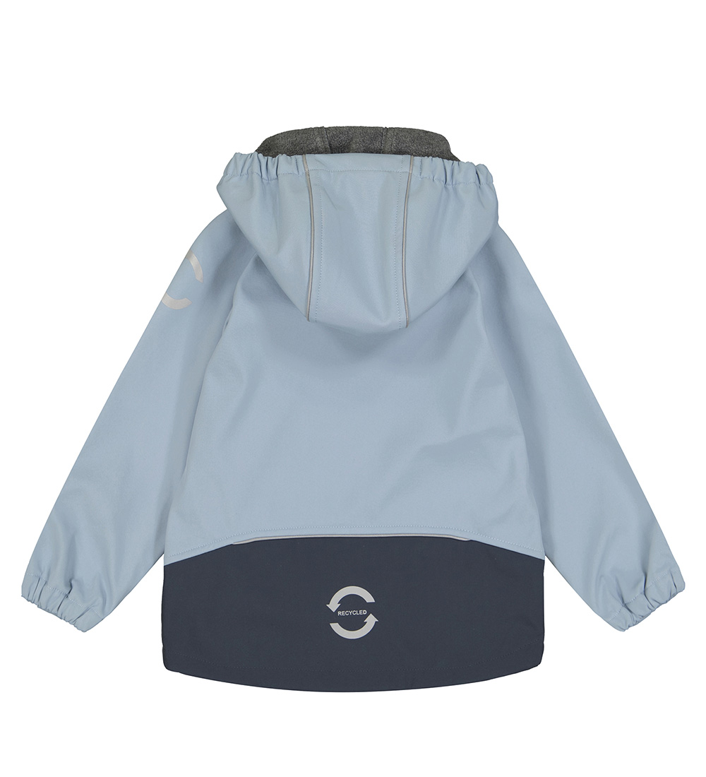 Mikk-Line Softshell Jacket w. Fleece - Recycled - Faded Denim