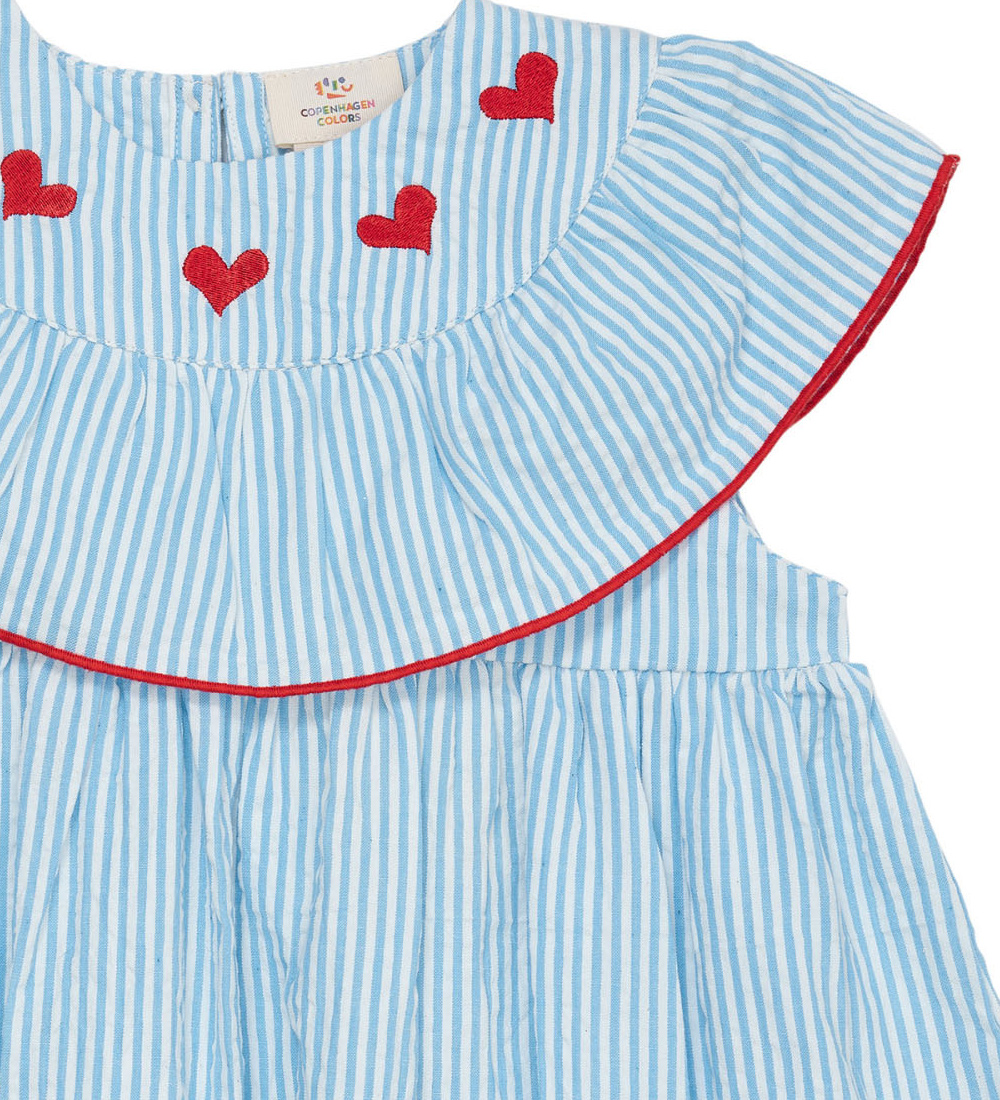 Copenhagen Colors Jurk - Sky Blue/Cream Stripe