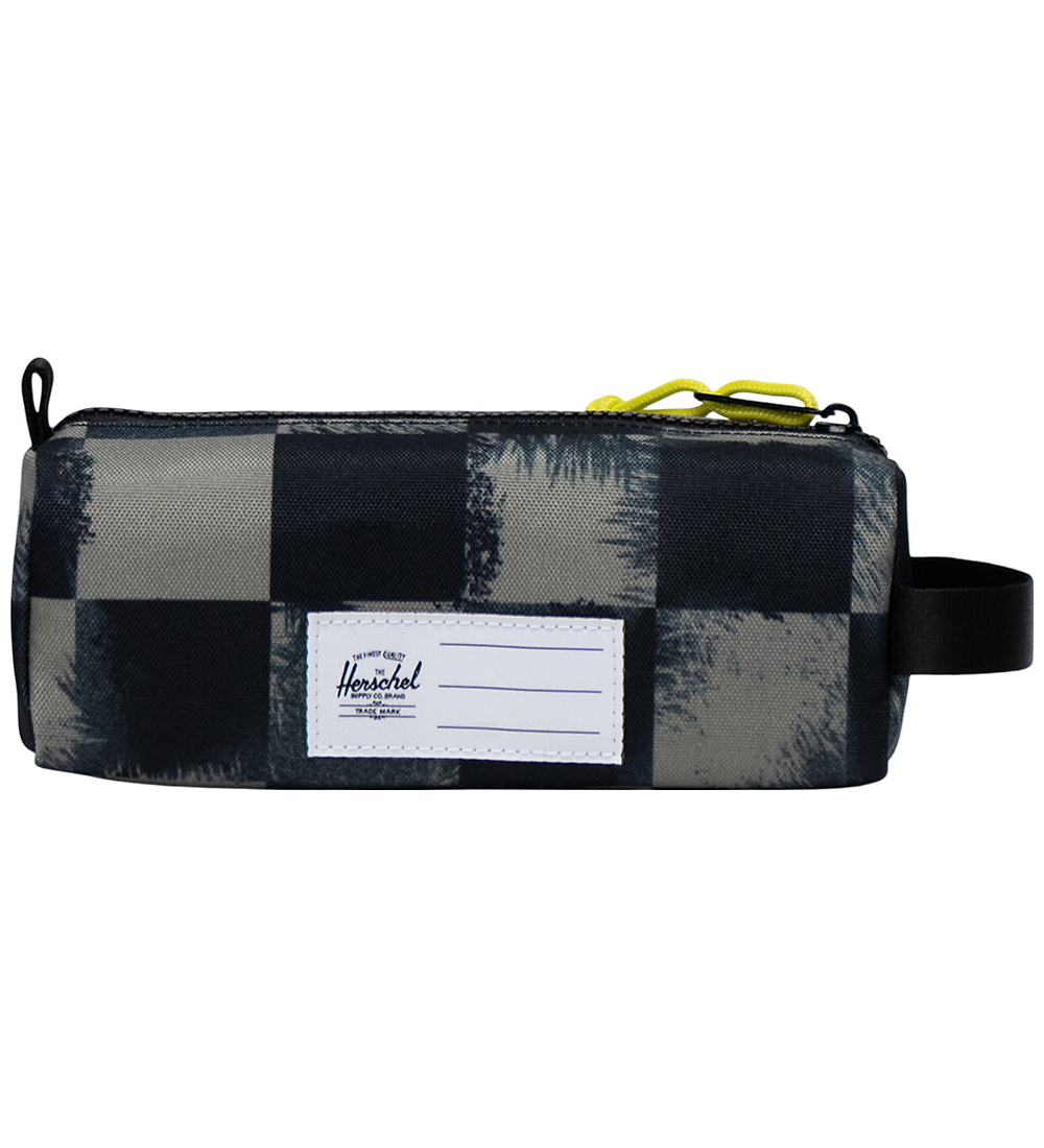 Herschel Pencil Case - Settlement - Black Stencil Checker