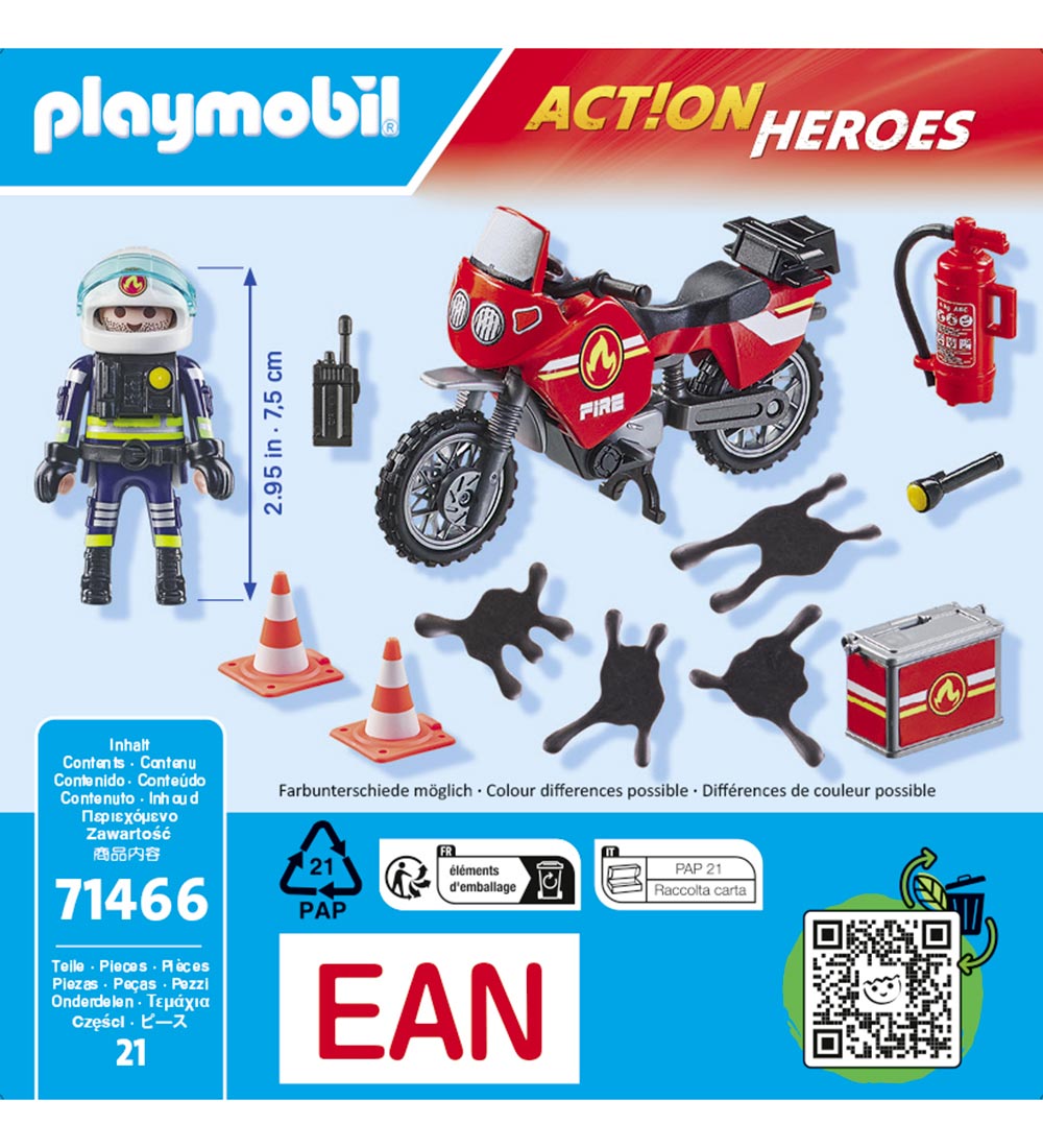 Playmobil Action Heroes - Fire engine at the scene of the accide