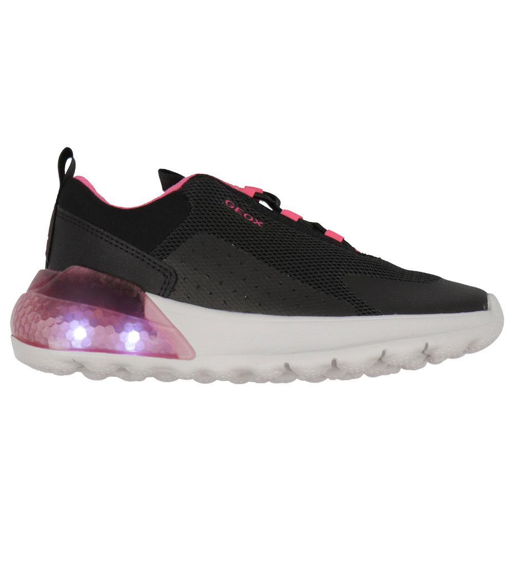 Geox Kengät Valolla - Activart - Black/Fluo Fuchsia