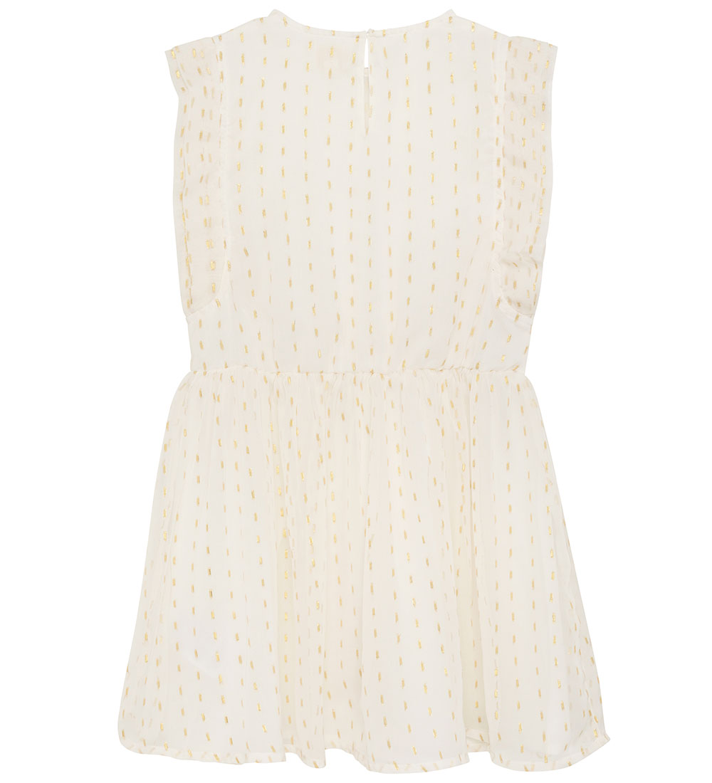 Creamie Kjóll - Chiffon Lurex - Smjörkrem