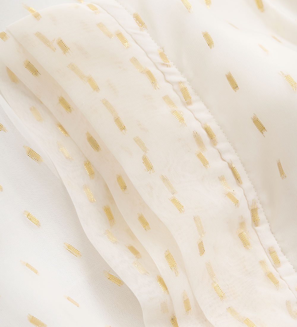 Creamie Kjóll - Chiffon Lurex - Smjörkrem