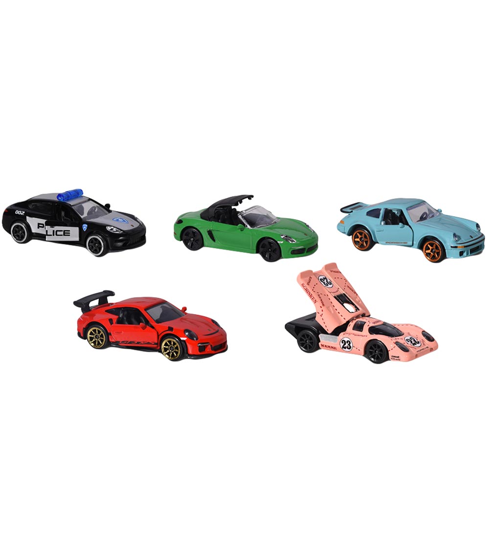 Majorette Autos - 5 Teile - Porsche Edition