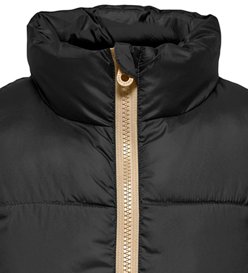 Kids Only Padded Gilet - KogNewRicky - Black/Beige