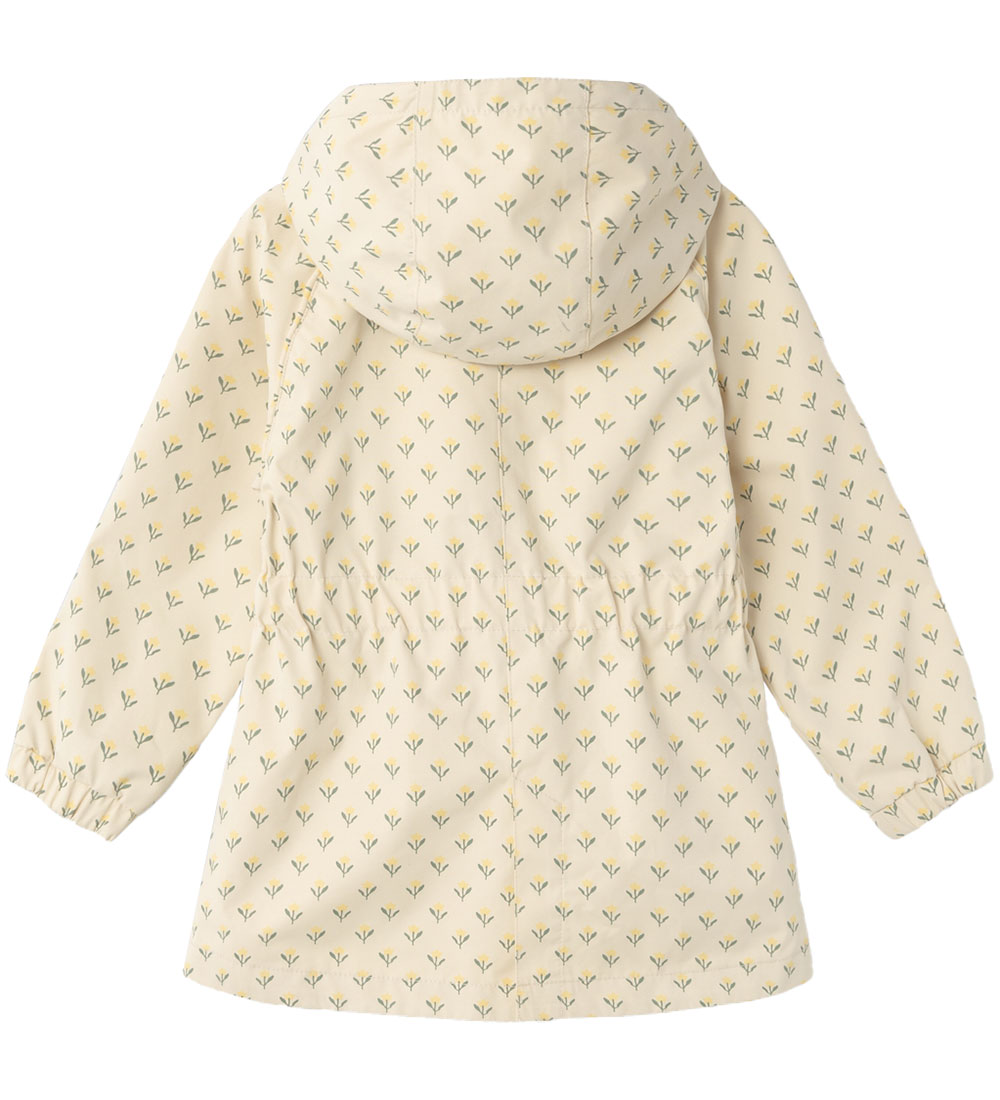 Lil' Atelier Lightweight Jacket - NmfGerda - Wood Ash w. Flowers