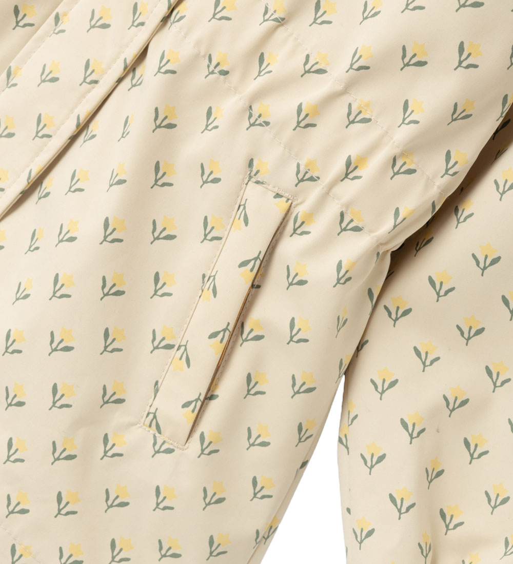 Lil' Atelier Lightweight Jacket - NmfGerda - Wood Ash w. Flowers
