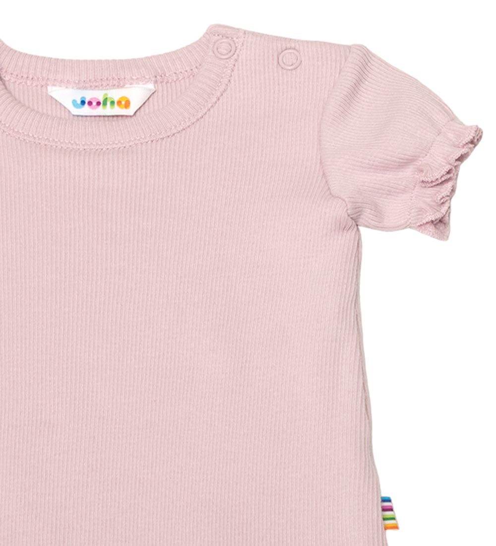 Joha Bodysuit s/s - Rib - Dusty Pink