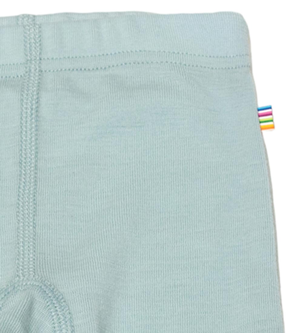 Joha Leggings w. Feet - Wool - Dusty Blue