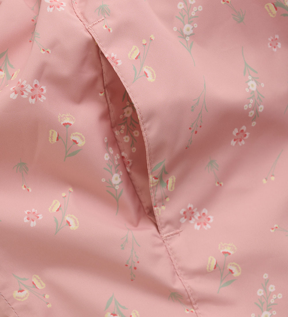 Minymo Sommerjacke - Peach Beige m. Blumen/Rüschen