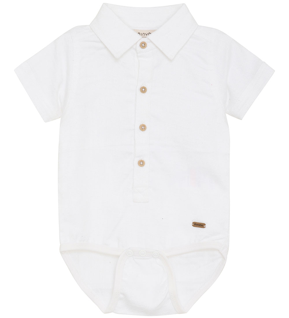 Minymo Skjortbody - k/ä - Bright White