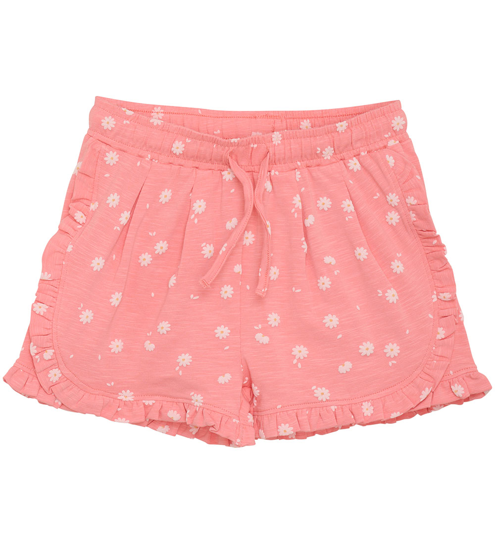 Minymo Shorts - Strawberry Ice w. Flowers