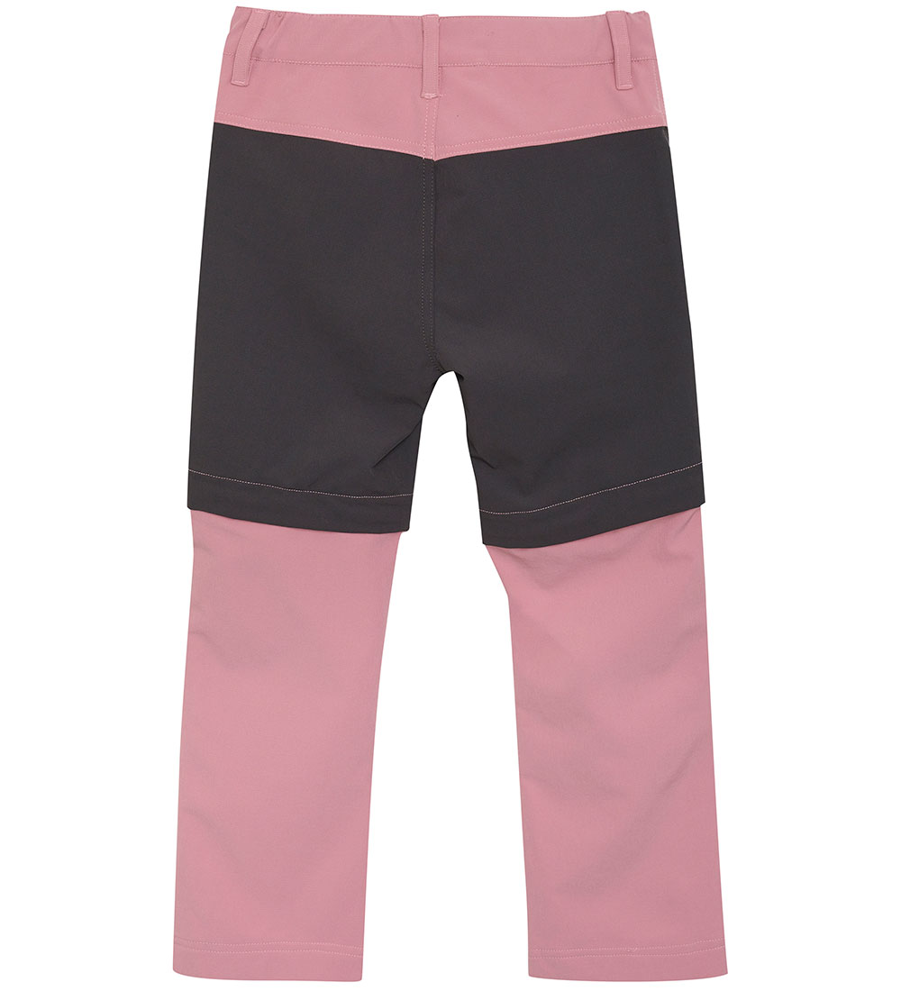 Color Kids Trousers - Stretch w. Zip Off - Foxglove