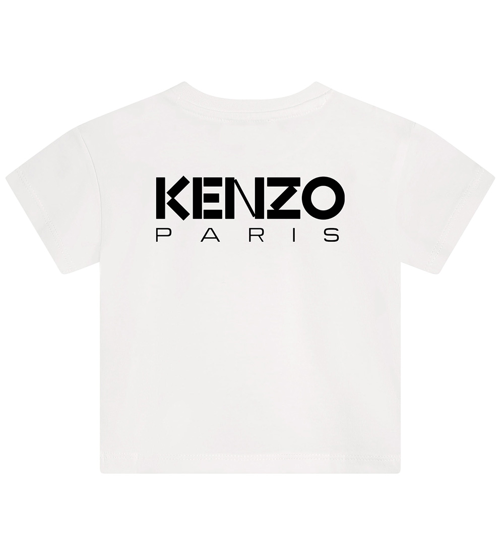 Kenzo T-shirt - Ivory/Red w. Flower