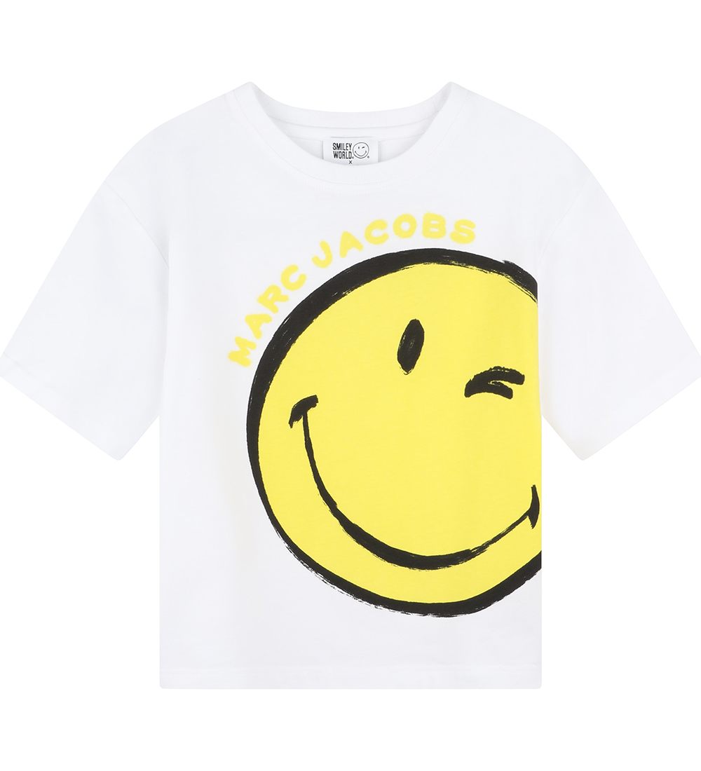 Little Marc Jacobs T-Shirt - Weiß/Gelb m. Smiley