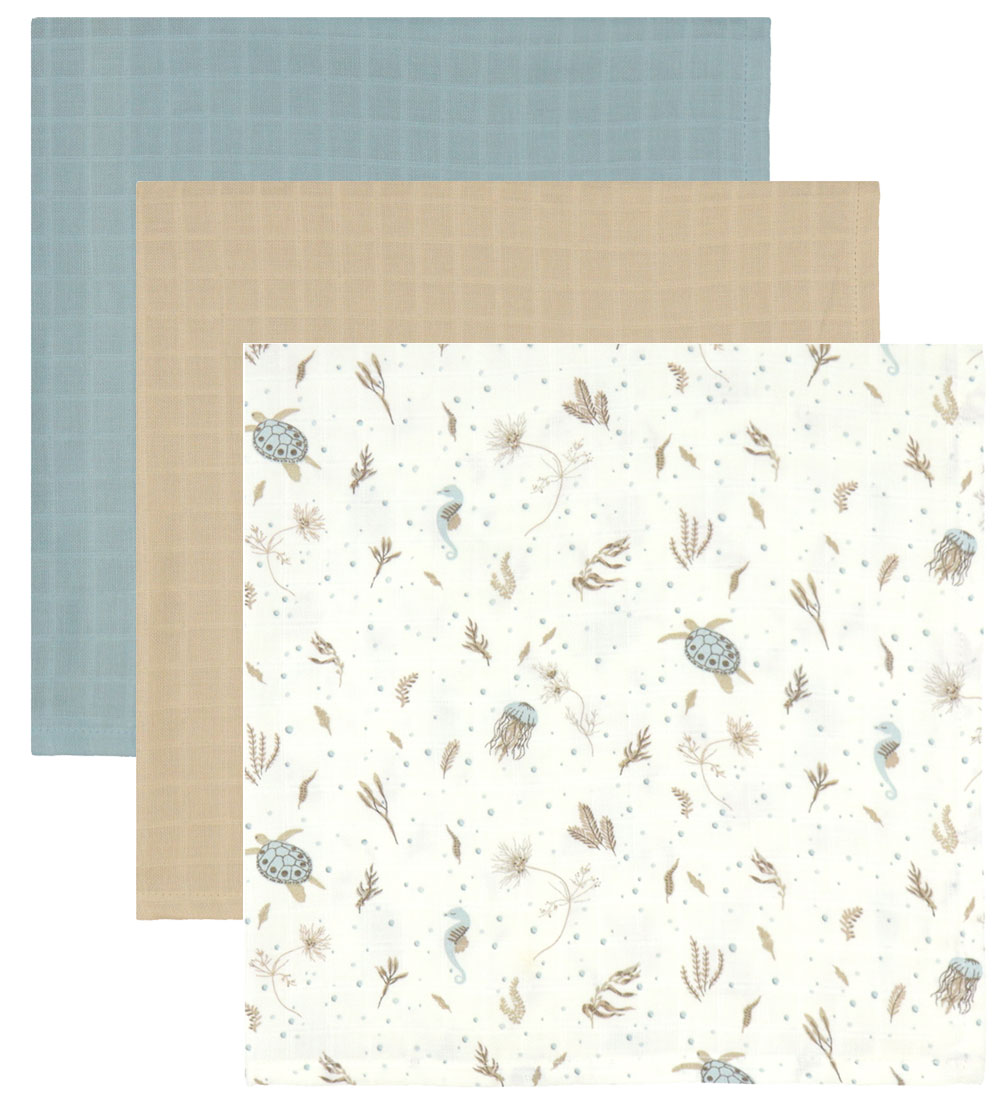 Cam Cam Spucktücher - 72x72 cm - 2er-Pack - Sea Garden