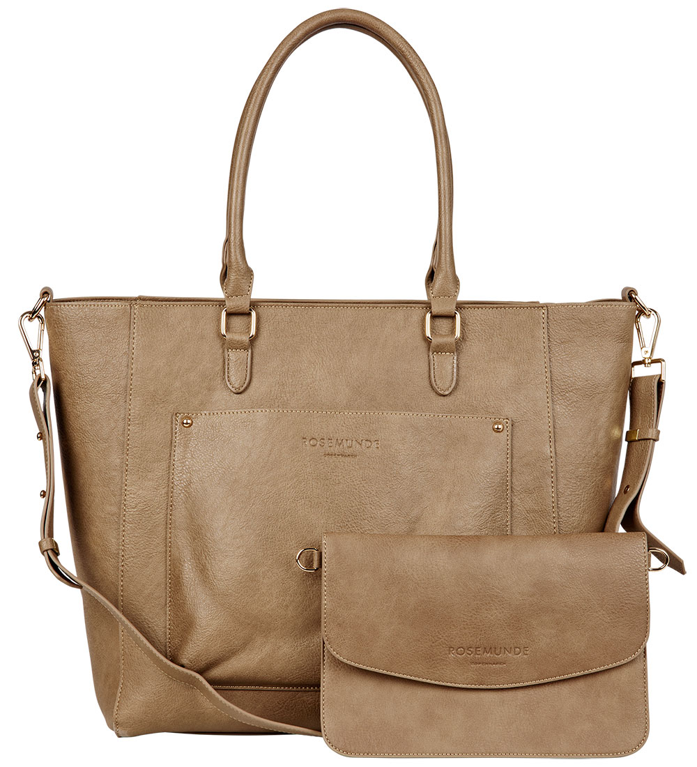 Rosemunde Shopper w. Clutch - 2 In 1 - Clay/Gold