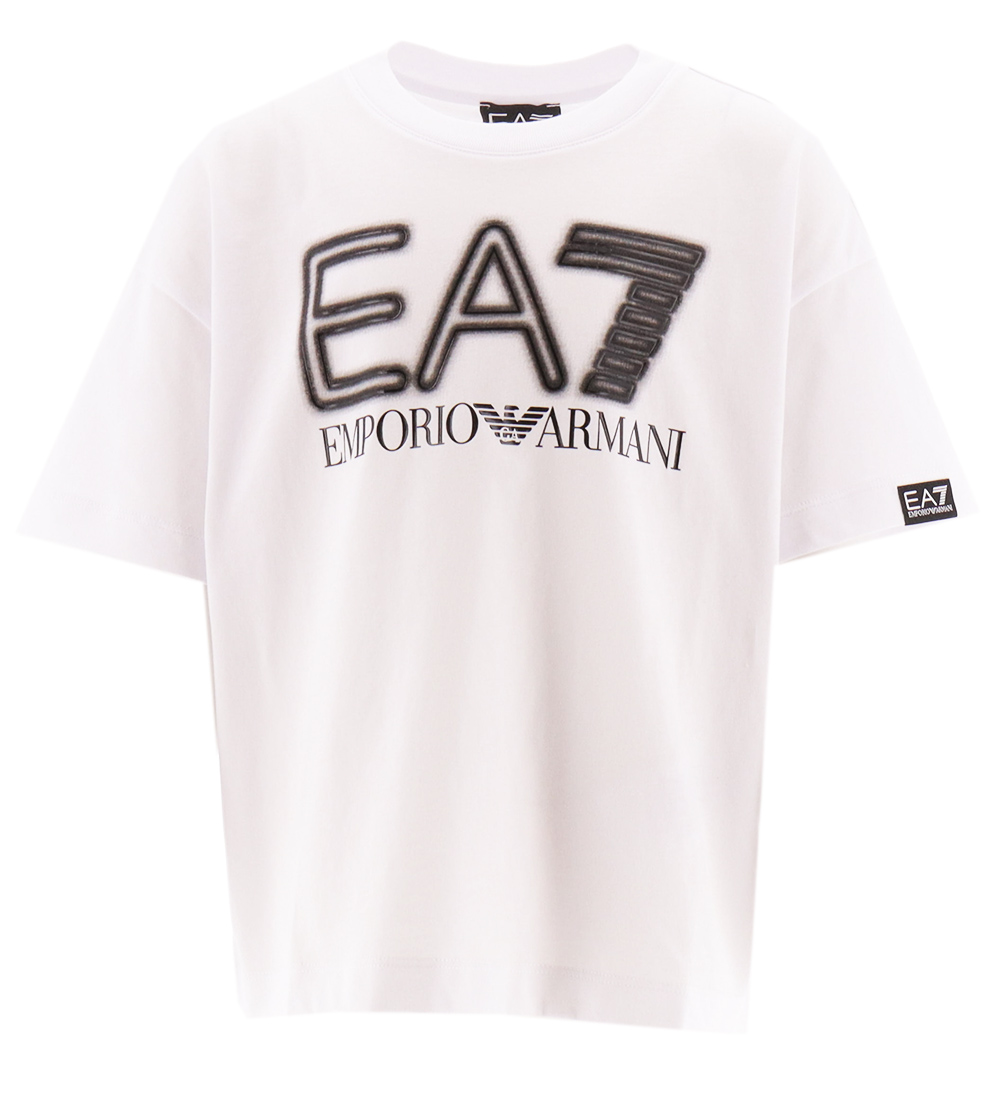 EA7 Stuttermabolur - Hvítur M. Svart