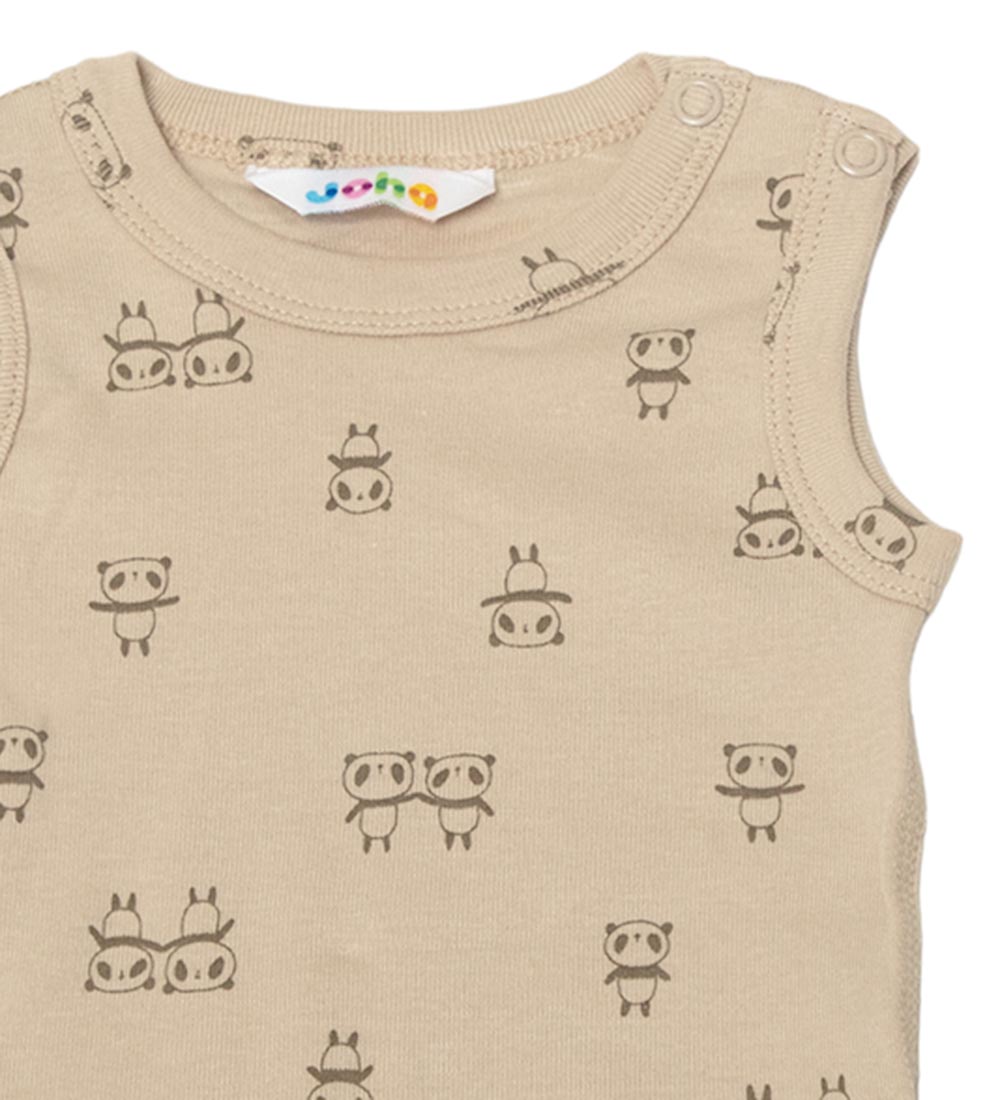 Joha Bodysuit Sleeveless - Beige w. Panda
