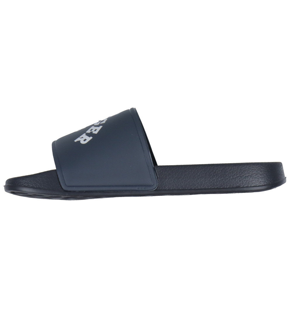 Tommy Hifigs Flip Flops - Logo Pool Slide - Navy w. White