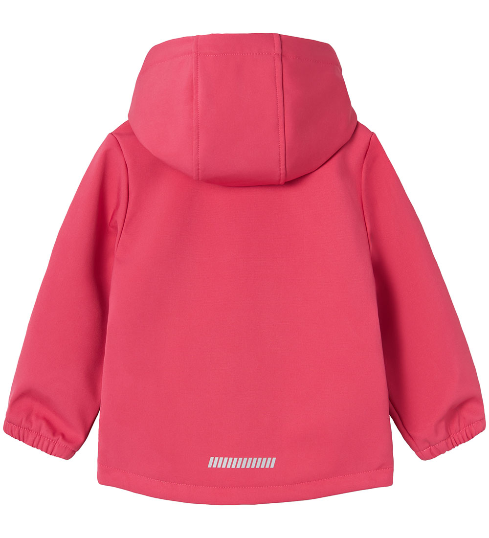 Name It Softshell Jacket w. Fleece - NmfAlfa08 - Carmine w. Magi
