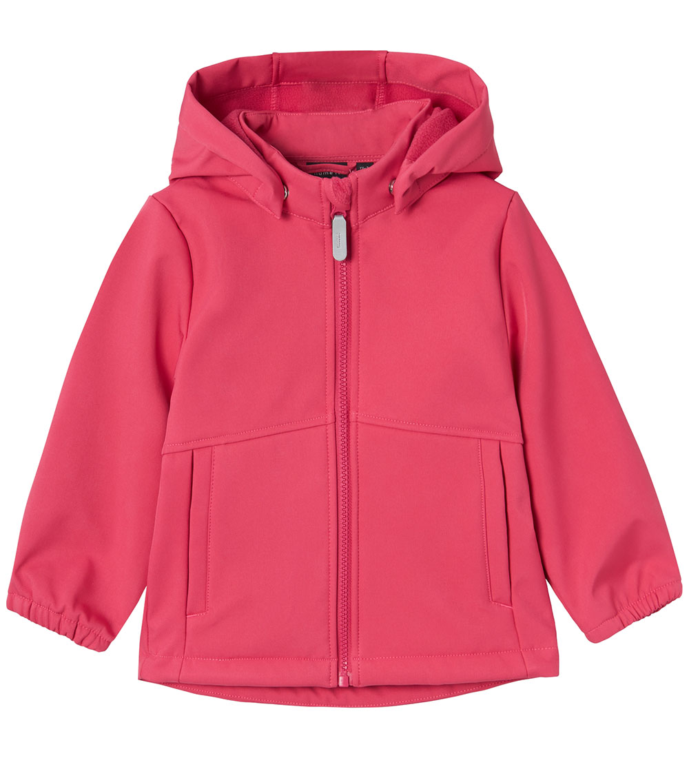 Name It Softshell Jacket w. Fleece - NmfAlfa08 - Carmine w. Magi