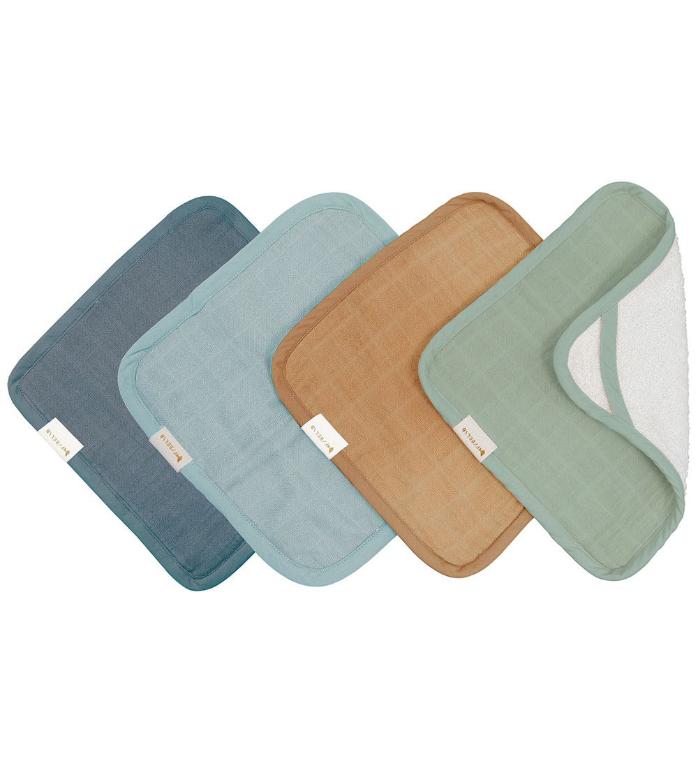 Fabelab Washcloths - 4-Pack - 22x22 cm - Blue Spruce